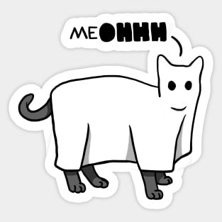 Halloween Ghost Cat Sticker